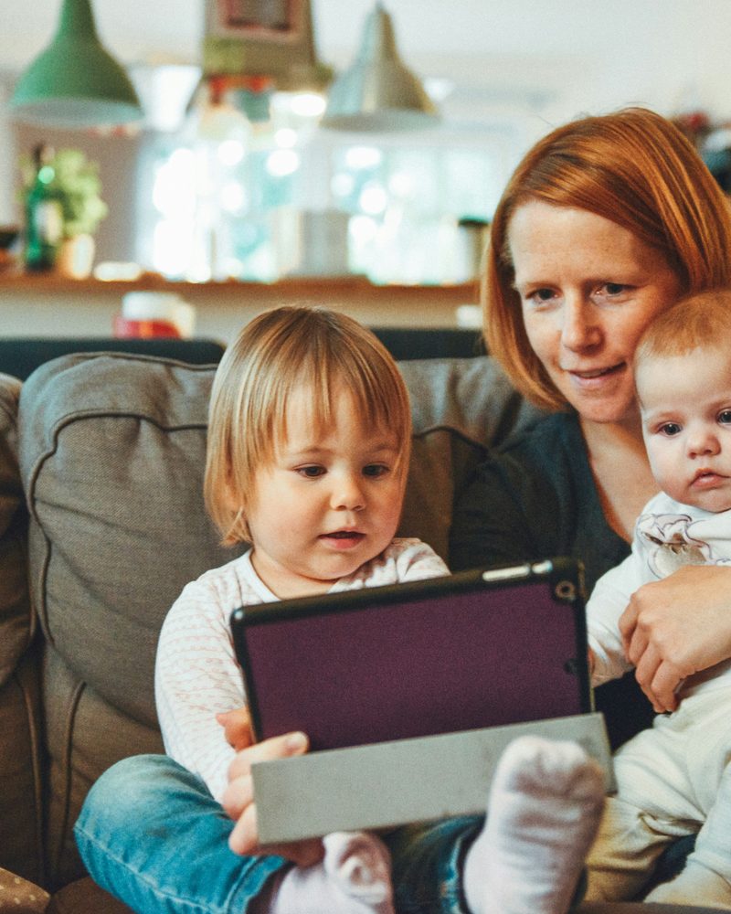 Mother with two young children at home — a will is the right starting plan